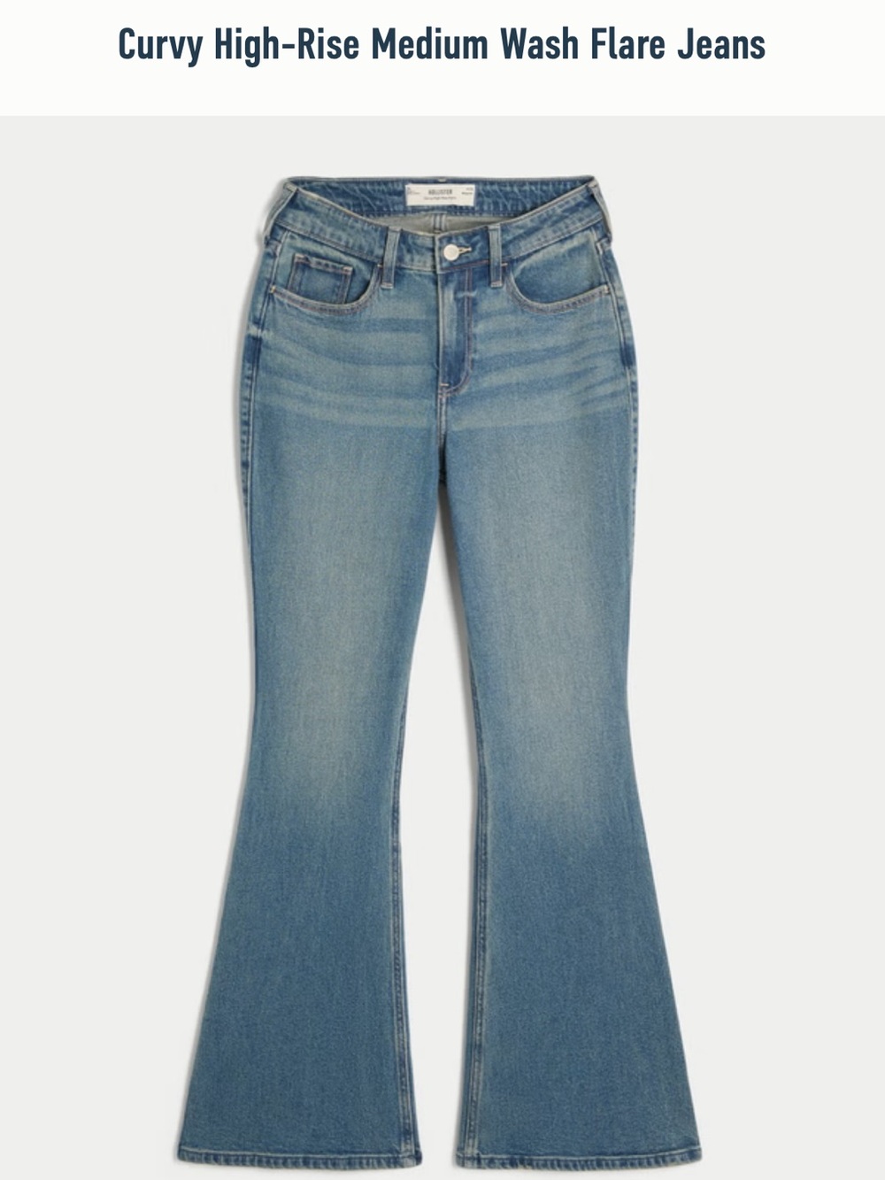 Curvy High-Rise Medium Wash Flare Jeans